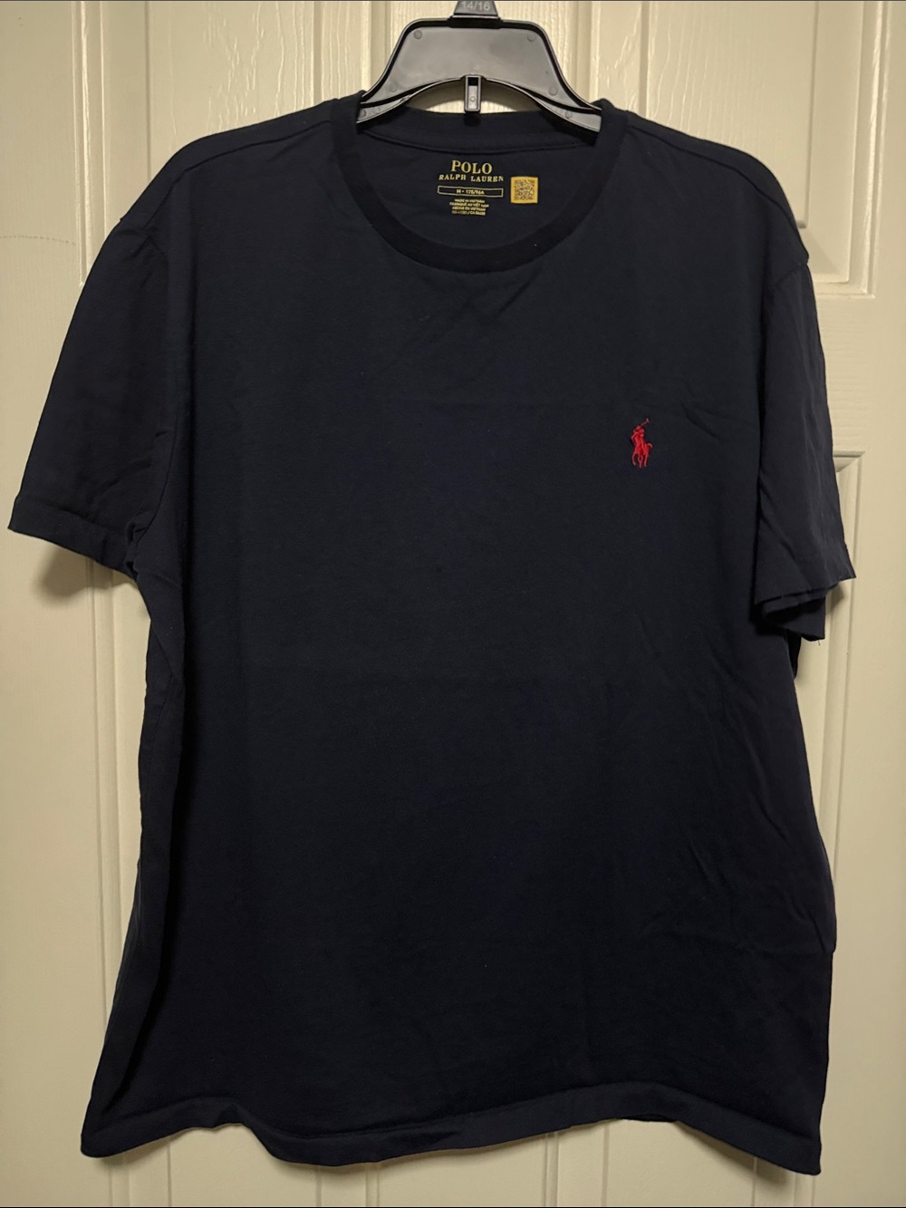Polo by Ralph Lauren Navy Crew Neck Tee with Red Pony Logo